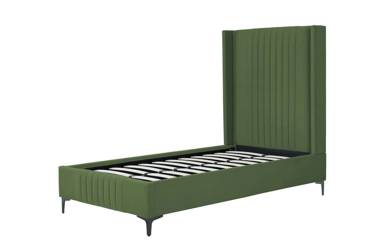 Promenade Twin-Size Bed in Moss Green by Manhattan Comfort at Eve Furniture