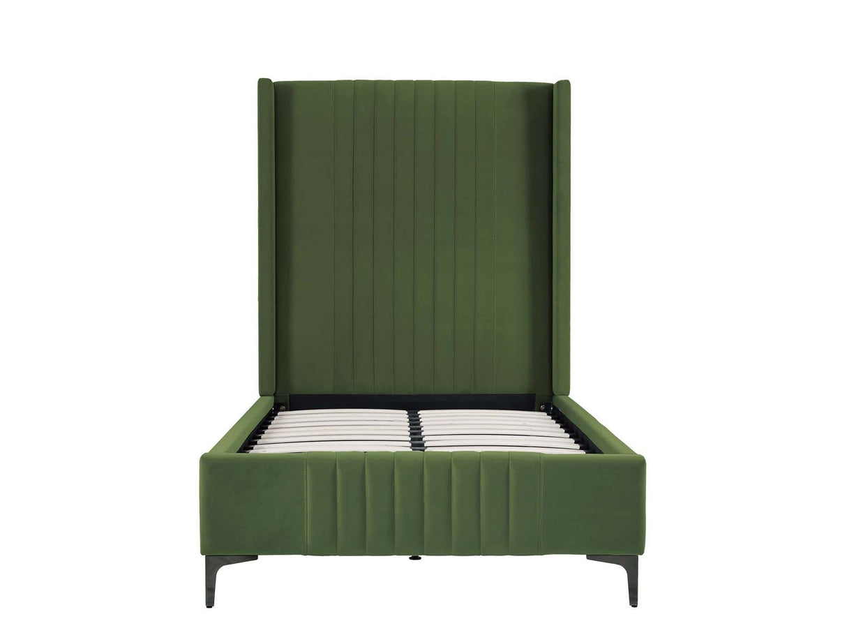 Promenade Twin-Size Bed in Moss Green by Manhattan Comfort at Eve Furniture