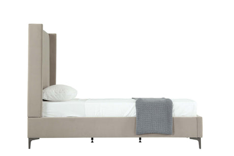 Promenade Twin-Size Bed in Rustic Taupe by Manhattan Comfort at Eve Furniture