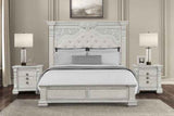 Promenade Wire Brushed White 4-Piece Queen Bedroom Set by Furniture of America at Eve Furniture