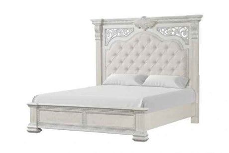 Promenade Wire Brushed White 4-Piece Queen Bedroom Set by Furniture of America at Eve Furniture
