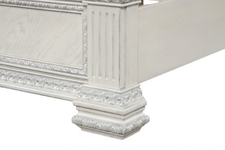 Promenade Wire Brushed White 4-Piece Queen Bedroom Set by Furniture of America at Eve Furniture