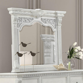 Promenade Wire Brushed White Mirror by Furniture of America at Eve Furniture