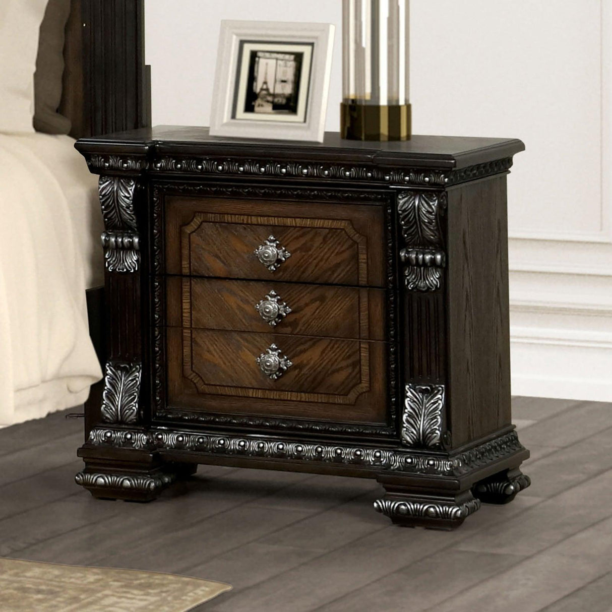 Promenade Espresso Nightstand by Furniture of America at Eve Furniture