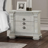 Promenade Wire Brushed White Nightstand by Furniture of America at Eve Furniture