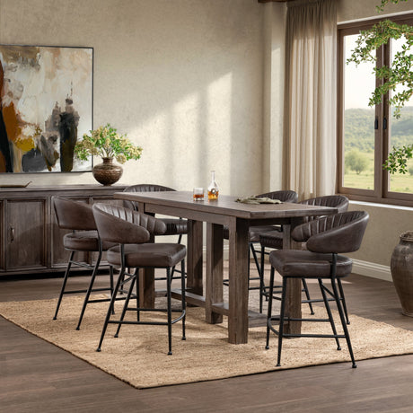 Provence Cocoa Brown 84 Rectangle Counter Table by Classic Home at Eve Furniture