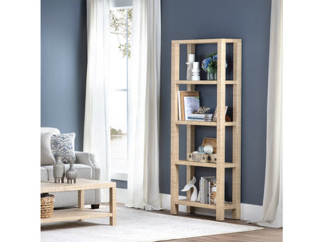 Providence Tan 4 Shelf Rafia Etagere by Crestview at Eve Furniture