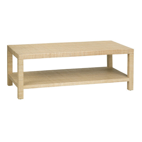 Providence Tan Rafia Cocktail Table by Crestview at Eve Furniture