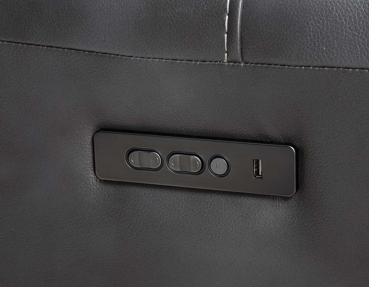 Provo Gray 6-Piece Right Arm Facing (RAF) Chaise Dual Power Reclining Sectional by Steve Silver at Eve Furniture