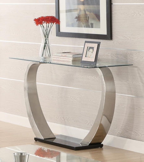 Pruitt Satin Rectangular Sofa Table by Coaster at Eve Furniture