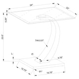 Pruitt Satin Silver 2-Piece Coffee and End Table Set by Coaster at Eve Furniture