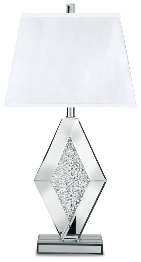 Prunella 2-Piece Table Lamp Set in Silver Finish by Ashley at Eve Furniture
