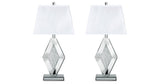 Prunella 2-Piece Table Lamp Set in Silver Finish by Ashley at Eve Furniture