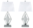 Prunella 2-Piece Table Lamp Set in Silver Finish by Ashley at Eve Furniture