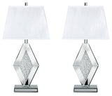 Prunella 2-Piece Table Lamp Set in Silver Finish by Ashley at Eve Furniture