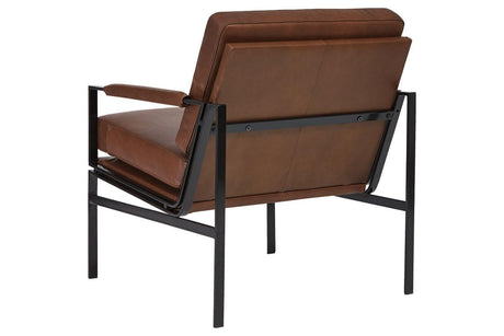 Puckman Brown/Silver Finish Accent Chair by Ashley at Eve Furniture