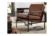 Puckman Brown/Silver Finish Accent Chair by Ashley at Eve Furniture