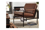 Puckman Brown/Silver Finish Accent Chair by Ashley at Eve Furniture