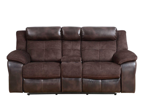 Pueblo Manual Reclining Loveseat with Console by Steve Silver at Eve Furniture