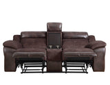 Pueblo Manual Reclining Loveseat with Console by Steve Silver at Eve Furniture