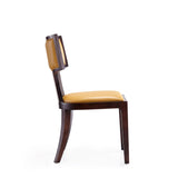 Pulitzer Dining Chair (Set of Two) in Camel and Walnut by Manhattan Comfort at Eve Furniture