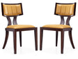Pulitzer Dining Chair (Set of Two) in Camel and Walnut by Manhattan Comfort at Eve Furniture