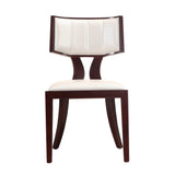 Pulitzer Dining Chair (Set of Two) in Pearl White and Walnut by Manhattan Comfort at Eve Furniture