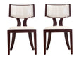 Pulitzer Dining Chair (Set of Two) in Pearl White and Walnut by Manhattan Comfort at Eve Furniture