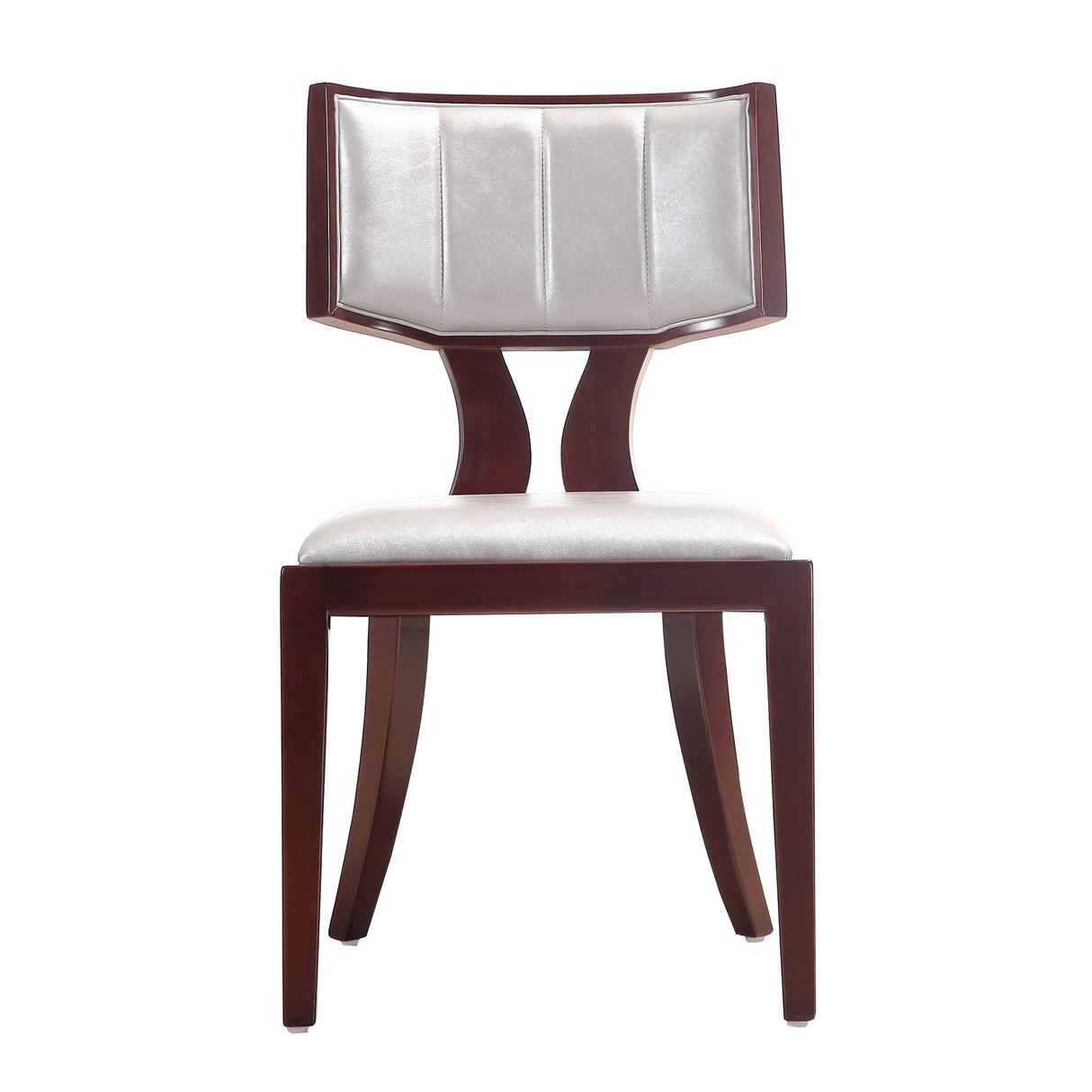 Pulitzer Dining Chair (Set of Two) in Silver and Walnut by Manhattan Comfort at Eve Furniture