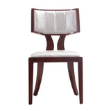 Pulitzer Dining Chair (Set of Two) in Silver and Walnut by Manhattan Comfort at Eve Furniture