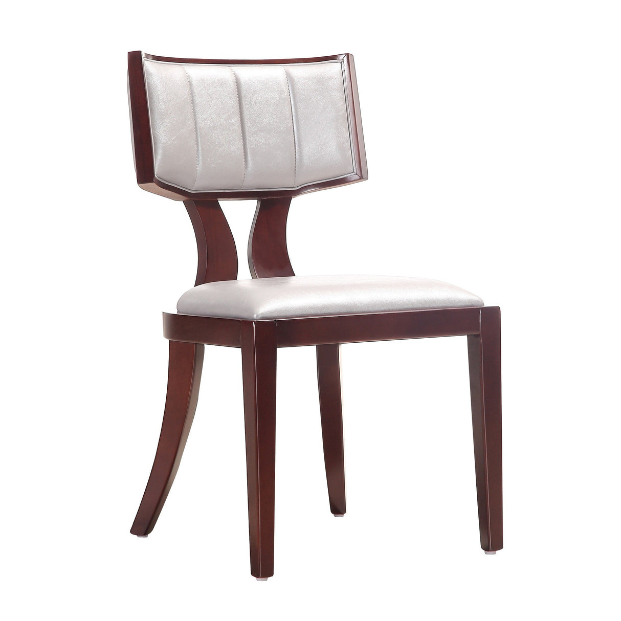 Pulitzer Dining Chair (Set of Two) in Silver and Walnut by Manhattan Comfort at Eve Furniture