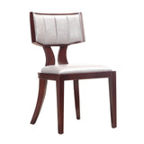 Pulitzer Dining Chair (Set of Two) in Silver and Walnut by Manhattan Comfort at Eve Furniture