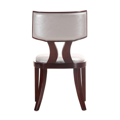 Pulitzer Dining Chair (Set of Two) in Silver and Walnut by Manhattan Comfort at Eve Furniture