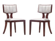 Pulitzer Dining Chair (Set of Two) in Silver and Walnut by Manhattan Comfort at Eve Furniture