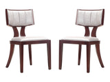 Pulitzer Dining Chair (Set of Two) in Silver and Walnut by Manhattan Comfort at Eve Furniture