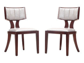 Pulitzer Dining Chair (Set of Two) in Silver and Walnut by Manhattan Comfort at Eve Furniture