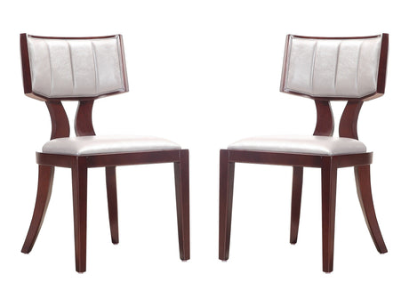 Pulitzer Dining Chair (Set of Two) in Silver and Walnut by Manhattan Comfort at Eve Furniture