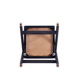Pullman Folding Dining Chair in Black and Natural Cane (set of 2) by Manhattan Comfort at Eve Furniture