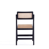 Pullman Folding Dining Chair in Black and Natural Cane (set of 2) by Manhattan Comfort at Eve Furniture