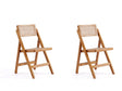 Pullman Folding Dining Chair in Nature Cane (set of 2) by Manhattan Comfort at Eve Furniture