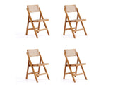 Pullman Folding Dining Chair in Nature Cane (set of 4) by Manhattan Comfort at Eve Furniture