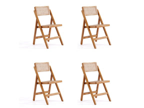 Pullman Folding Dining Chair in Nature Cane (set of 4) by Manhattan Comfort at Eve Furniture