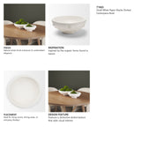 Punto Small White Paper Mache Dotted Centerpiece Bowl by Mercana at Eve Furniture