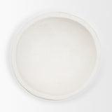 Punto Small White Paper Mache Dotted Centerpiece Bowl by Mercana at Eve Furniture