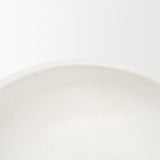 Punto Small White Paper Mache Dotted Centerpiece Bowl by Mercana at Eve Furniture