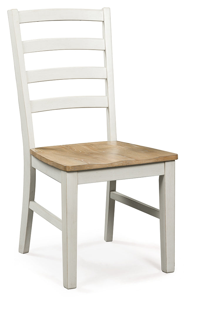 Purlaney Antique White/Natural Dining Chair, Set of 2 by Ashley at Eve Furniture