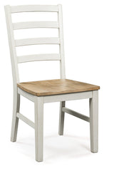 Purlaney Antique White/Natural Dining Chair, Set of 2 by Ashley at Eve Furniture