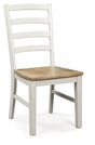 Purlaney Antique White/Natural Dining Chair, Set of 2 by Ashley at Eve Furniture