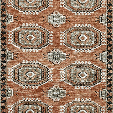 Qaabiz Sienna/Ivory/Black Medium Rug by Ashley at Eve Furniture