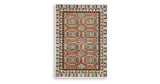 Qaabiz Sienna/Ivory/Black Medium Rug by Ashley at Eve Furniture